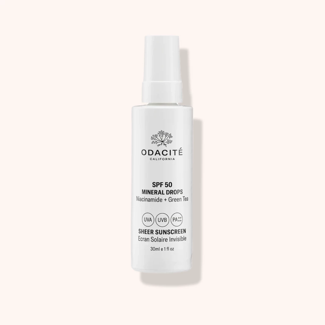 Odacite MINERAL DROPS NIACINAMIDE + GREEN TEA SHEER SUNSCREEN SPF 50